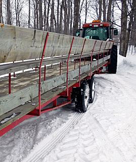 Promenade en tracteur.